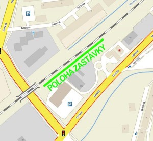 Poloha zastávky Předmostí